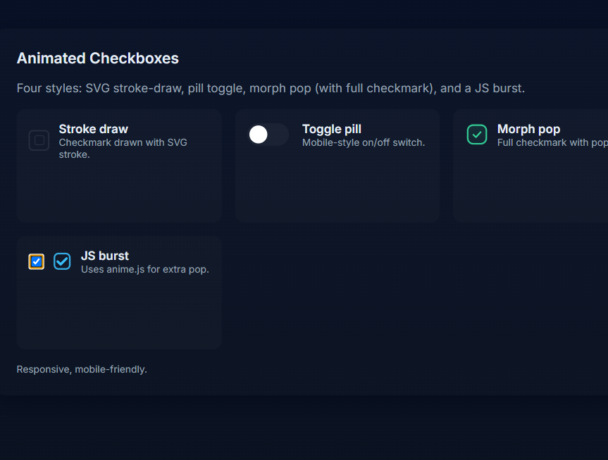 CSS3复选框动画效果代码与样式素材实例 CSS3复选框动画效果代码与样式素材实例