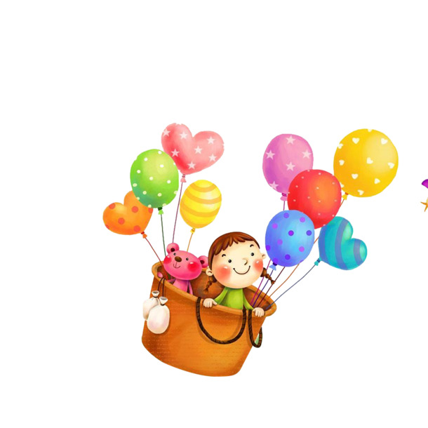 六一儿童节气球高清透明PNG节日元素设计素材免费下载