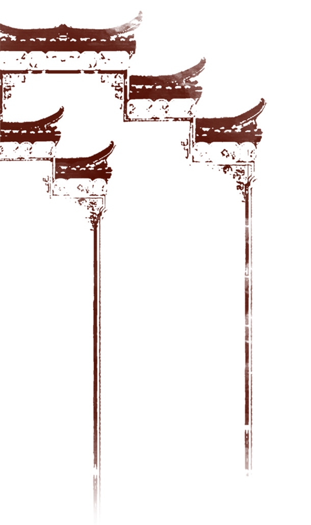 中国风复古石门高清透明PNG装饰元素设计素材免费下载