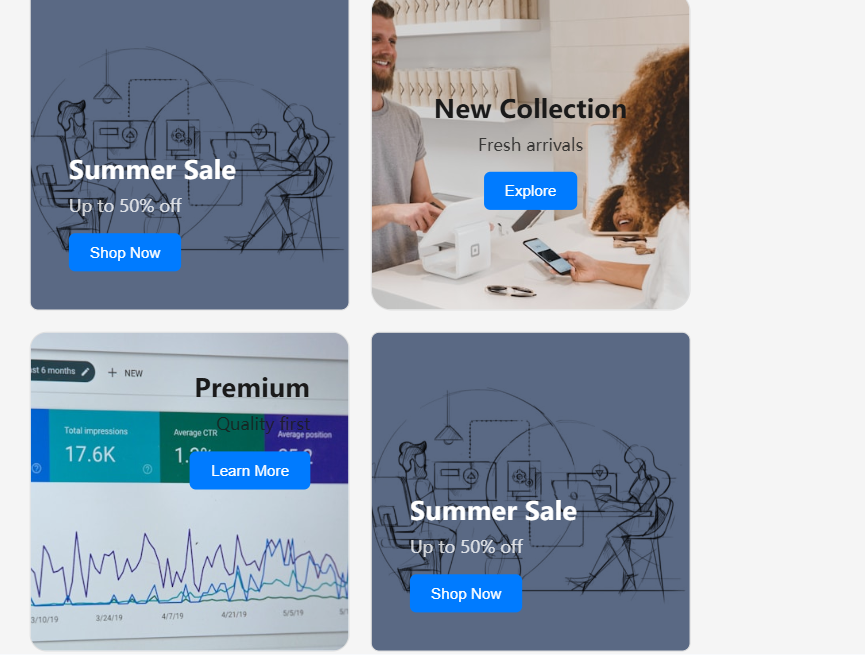CSS3方形卡片排版布局设计素材与实例 CSS3方形卡片排版布局设计素材与实例