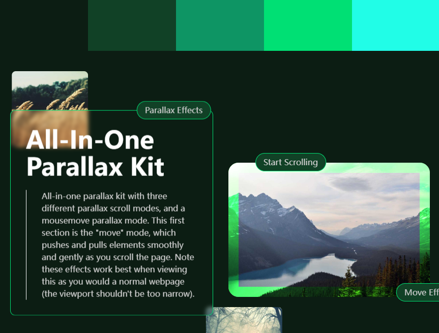 图文分层缩放动画效果混排形式模板