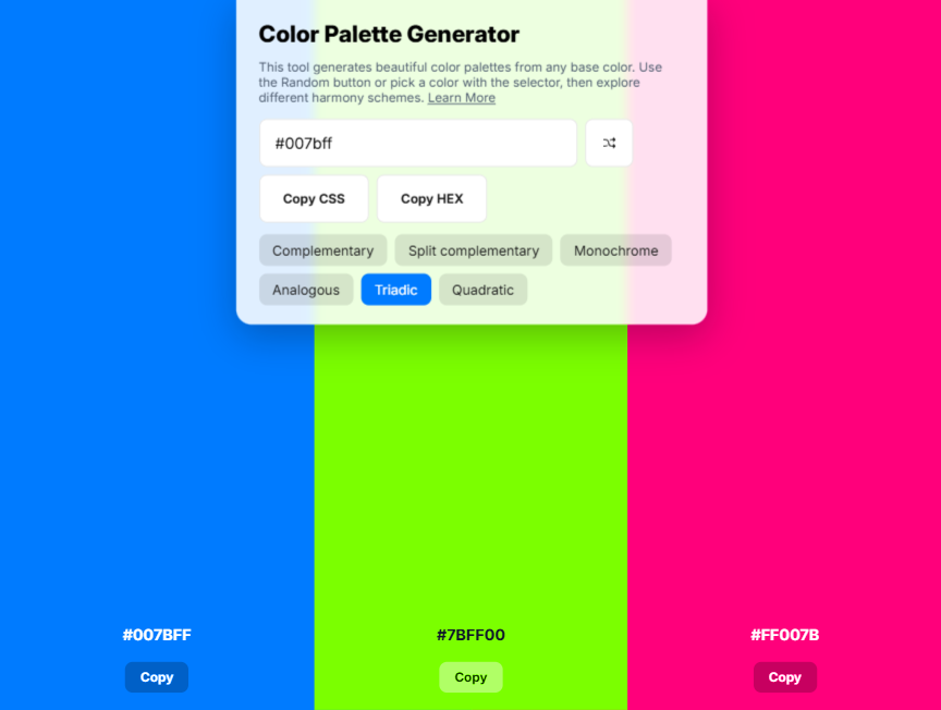 在线颜色选择器调色模拟器模板