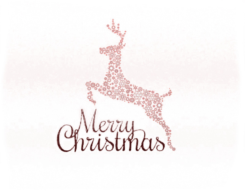 圣诞节设计必备，云朵中麋鹿高清透明PNG免费节日素材下载