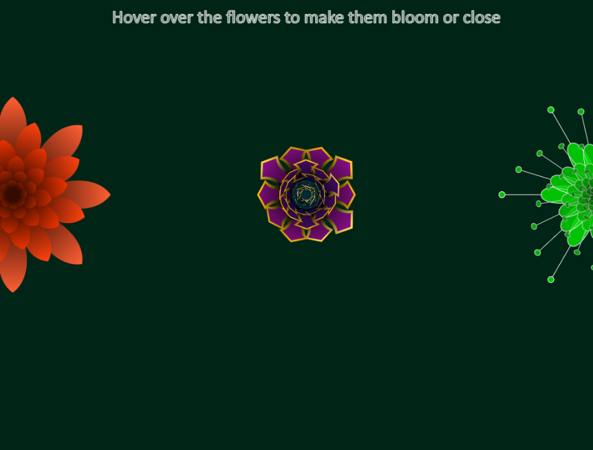 创意CSS3实例,花朵悬停交互效果的设计素材与作用解析 创意CSS3实例,花朵悬停交互效果的设计素材与作用解析