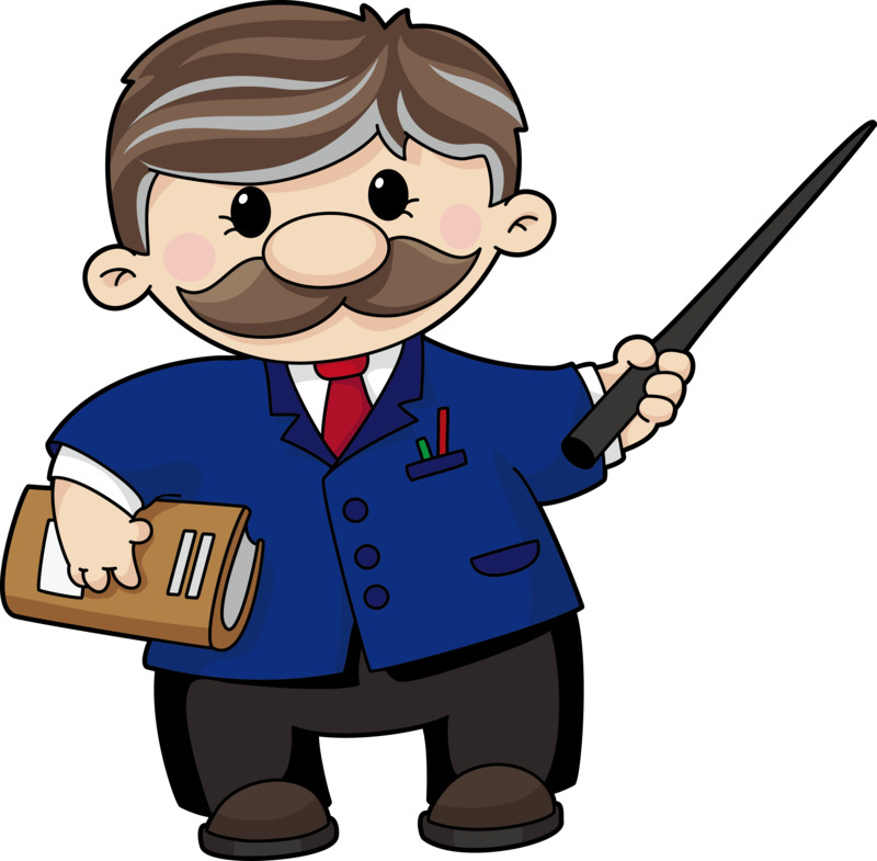 卡通教授上课高清PNG透明背景图，含节日元素及其他节日设计素材下载