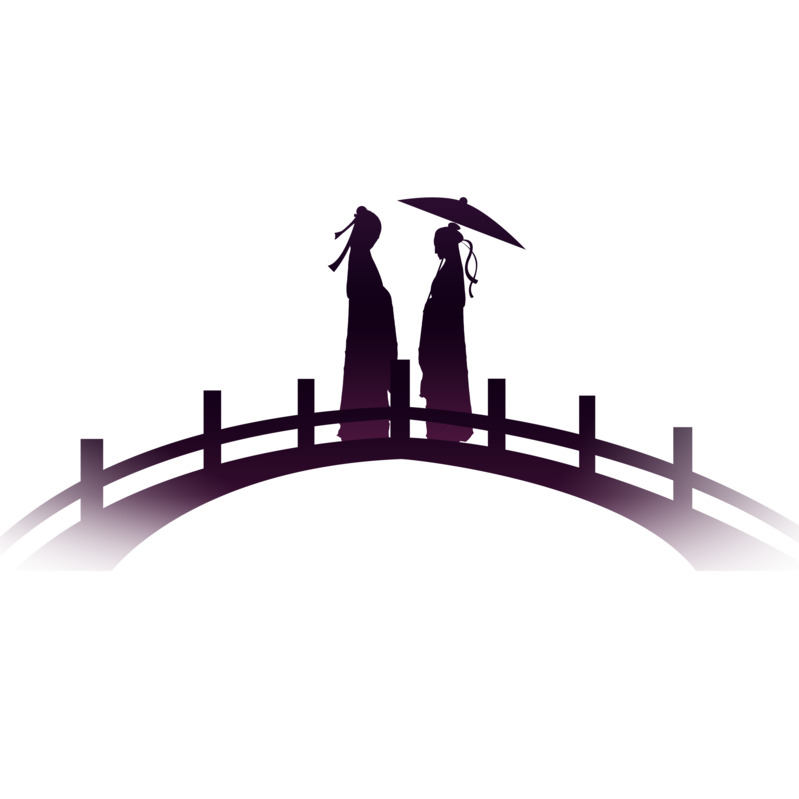 七夕鹊桥会织女高清透明PNG图片，情人节设计素材免费下载