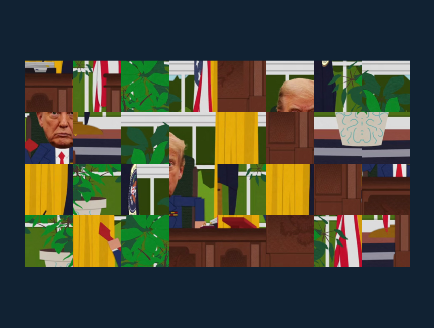 HTML5特朗普主题拼图滑块游戏模板示例 HTML5特朗普主题拼图滑块游戏模板示例