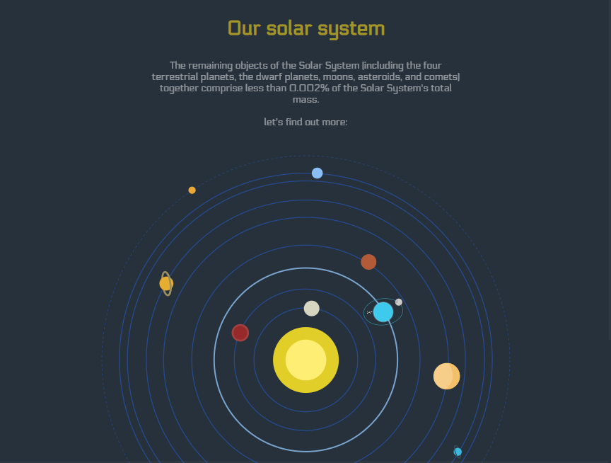 太阳系svg交互特效动态图模板