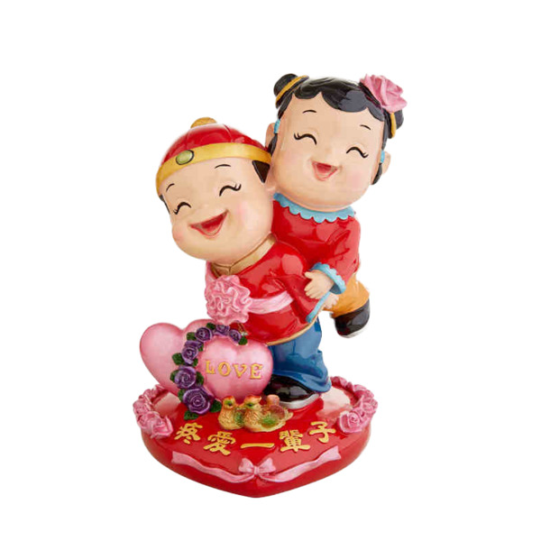 Q版结婚公仔高清透明PNG图，情人节节日设计素材免费下载