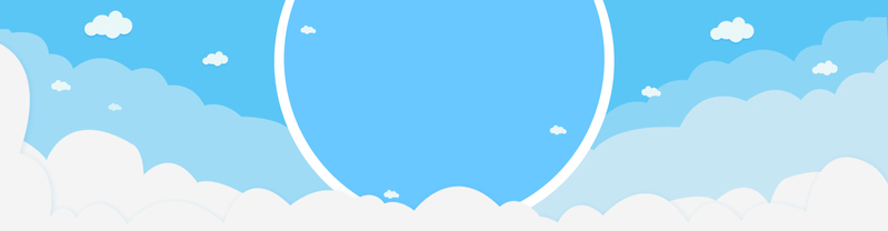 开学主题高清透明PNG蓝色清新背景素材，学校banner海报设计图片下载