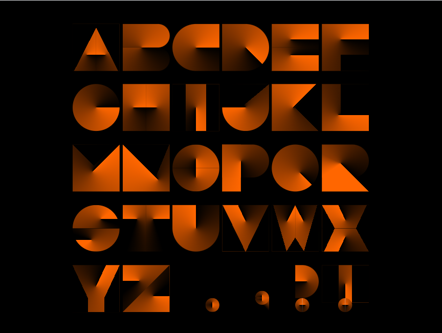 橘色英文字母css字母大写插图