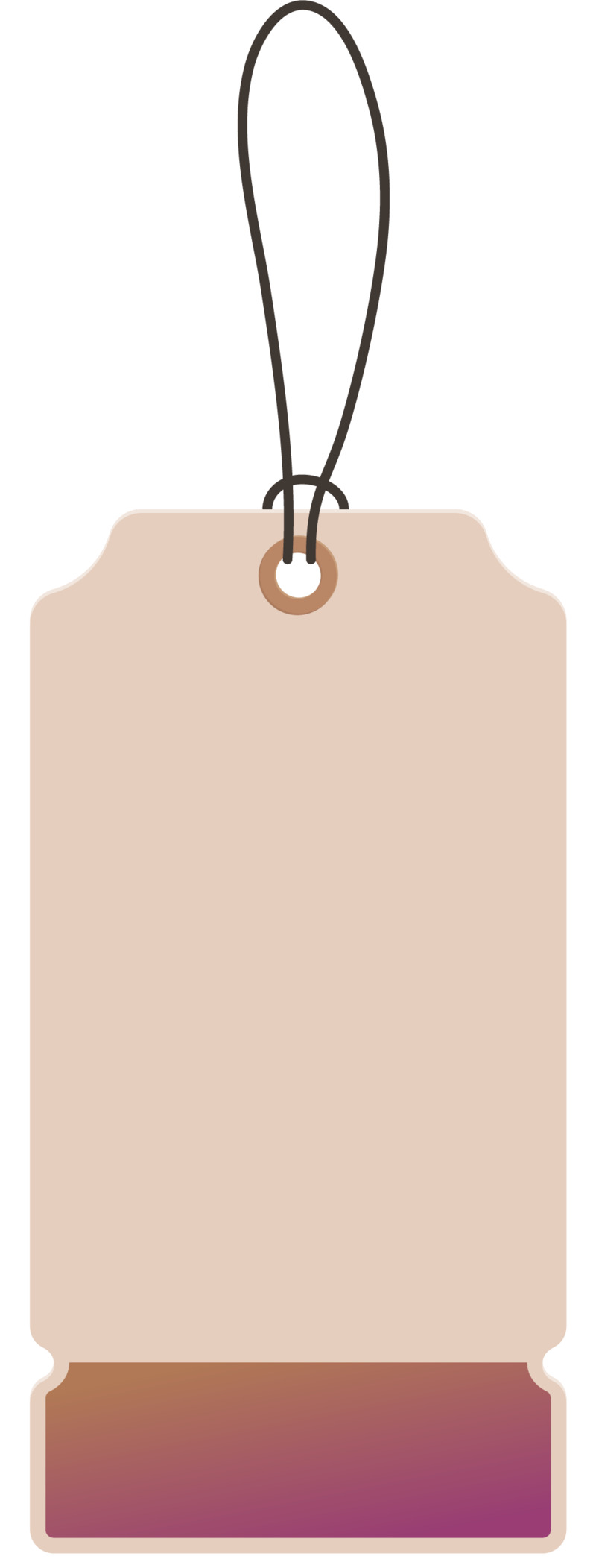 简约纸质吊牌高清PNG透明免扣设计素材标签元素图片下载