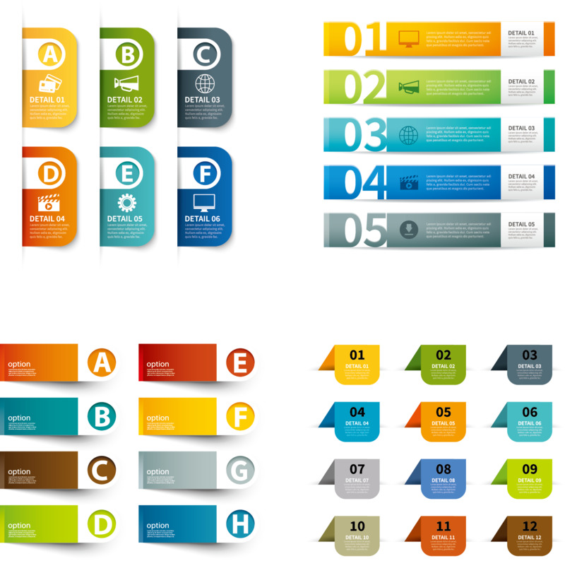 高清矢量商务图表素材，PNG透明免扣+EPS格式设计元素下载