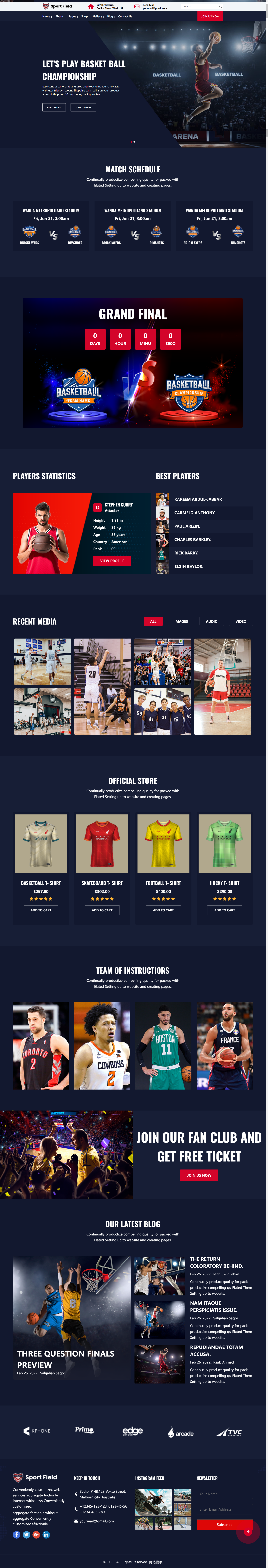 体育活动策划公司网页模板案例