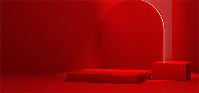 高端红色商品Banner设计素材，高清PNG透明背景海报图片下载