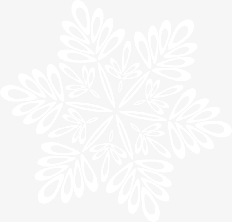 高清透明白色清新雪花PNG背景底纹设计素材免费下载