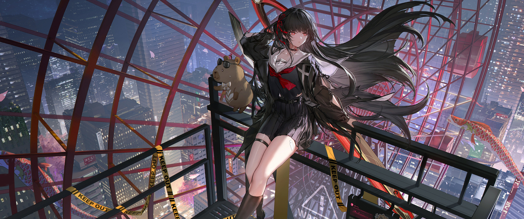 鸣潮千咲4K高清3440x1440带鱼屏动漫壁纸下载