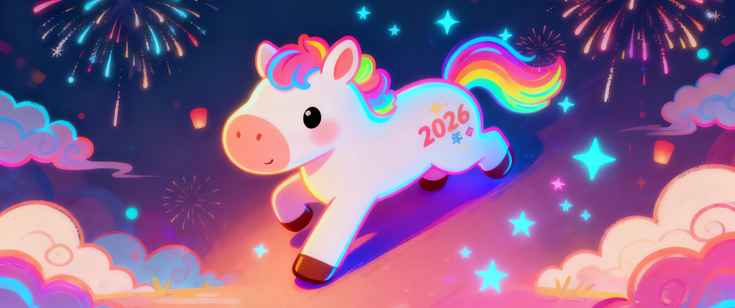 2026快乐小马主题,彩虹尾配新年烟花,3440x1440超清带鱼屏壁纸下载 2026快乐小马主题,彩虹尾配新年烟花,3440x1440超清带鱼屏壁纸下载