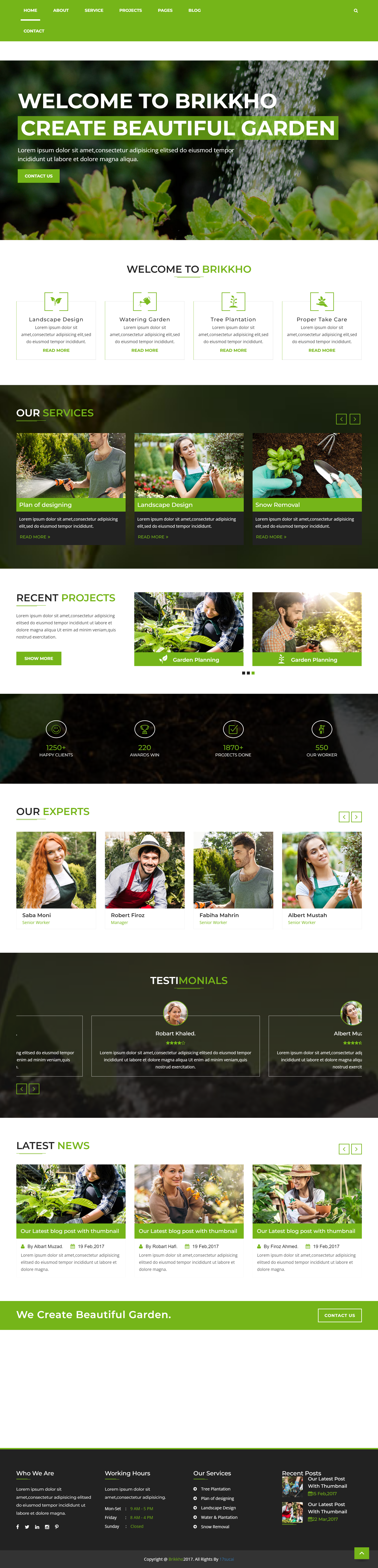 HTML景观园艺基地网页设计定制专题模板 HTML景观园艺基地网页设计定制专题模板