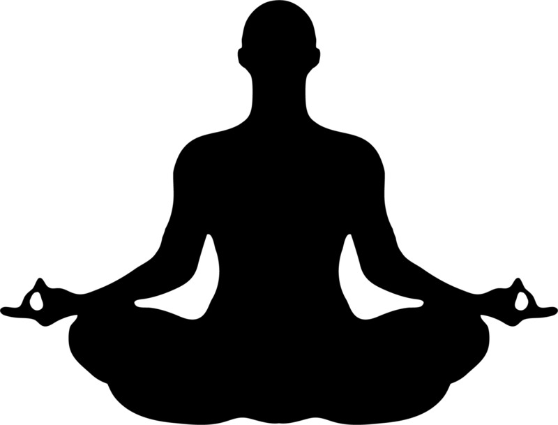 高清透明免扣，静坐女性黑色剪影PNG设计素材图标下载