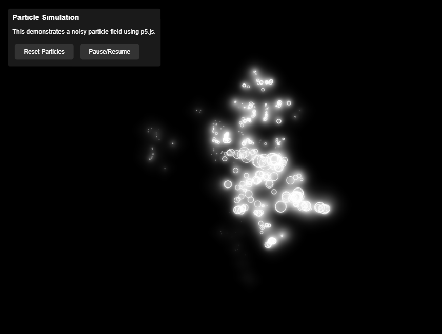 HTML5粒子动画模拟器,p5.js小游戏案例 HTML5粒子动画模拟器,p5.js小游戏案例
