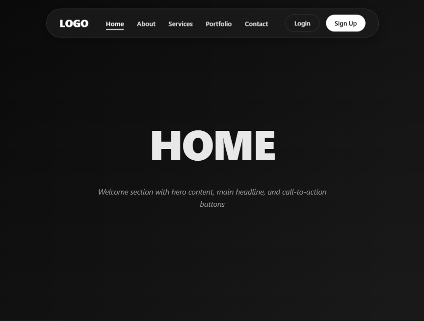 黑暗浮动炫酷CSS导航菜单免费下载