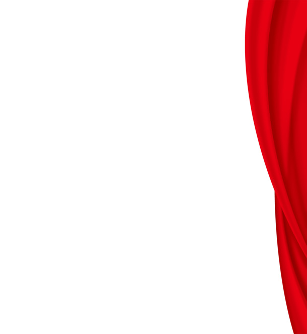 高清透明红色绸缎漂浮彩带PNG设计素材免费下载