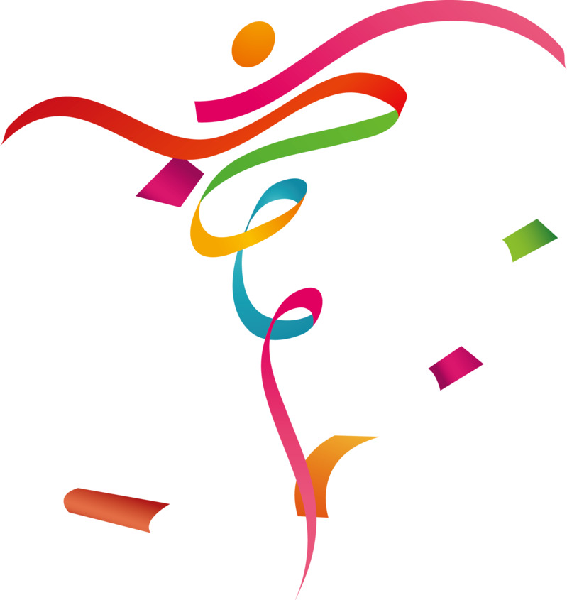 高清透明漂浮线条彩带PNG设计素材图片下载