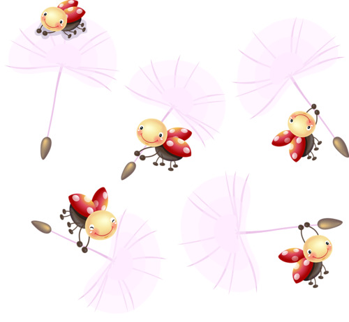 七星瓢虫高清透明PNG漂浮元素及设计素材免费下载