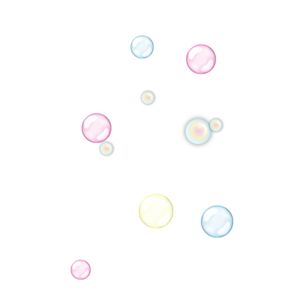 高清透明彩色水珠漂浮PNG素材，漂浮元素设计图片下载