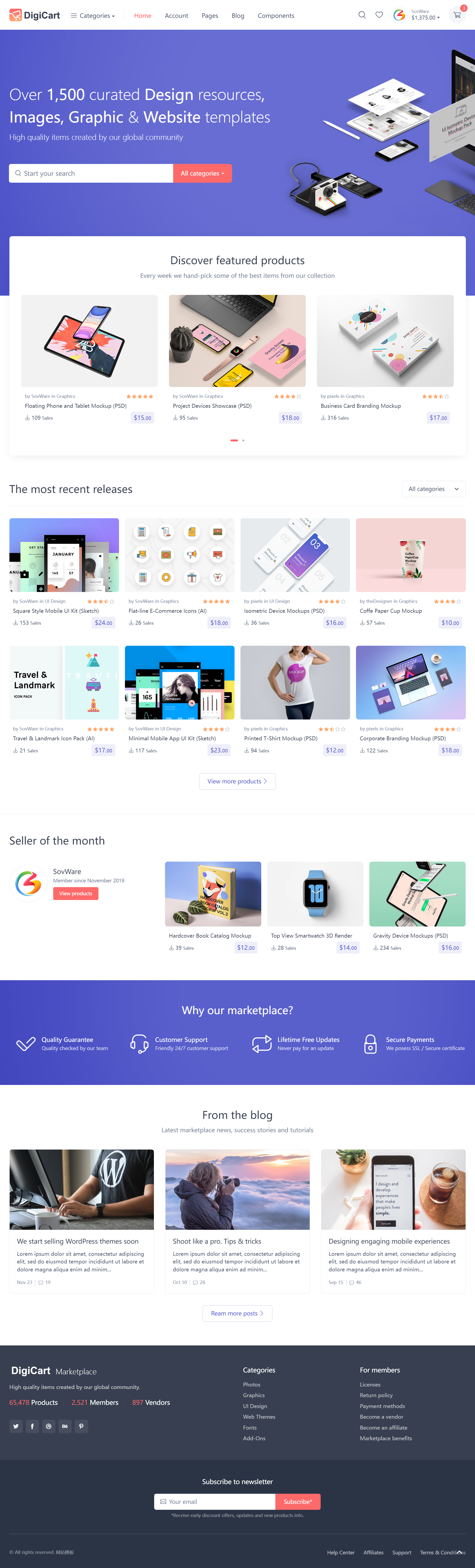 推荐!全面素材资源站,下载响应式网页模板首选 推荐!全面素材资源站,下载响应式网页模板首选