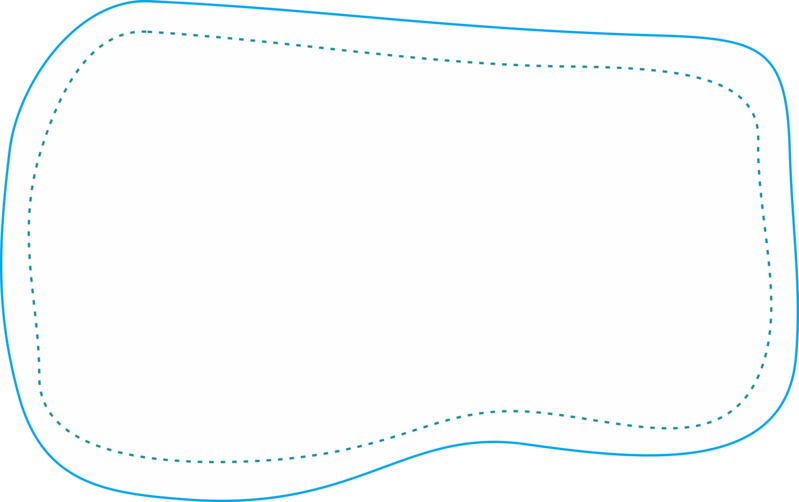 高清透明PNG卡通蓝色对话框边框装饰素材设计图片下载