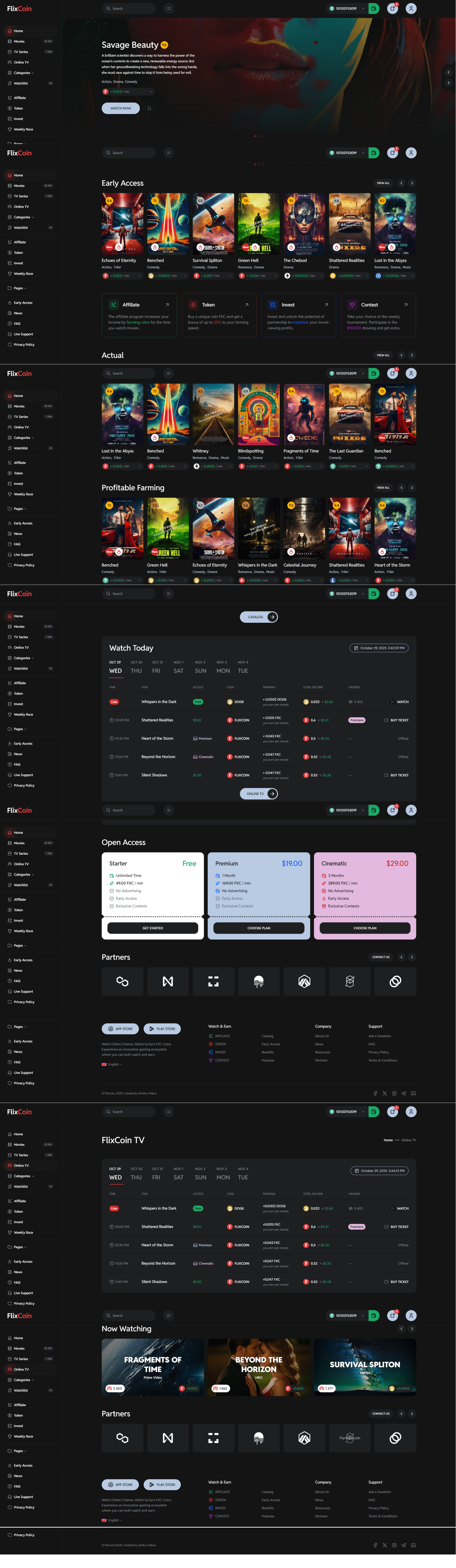 电影影院网HTML5网站设计模板专题免费下载