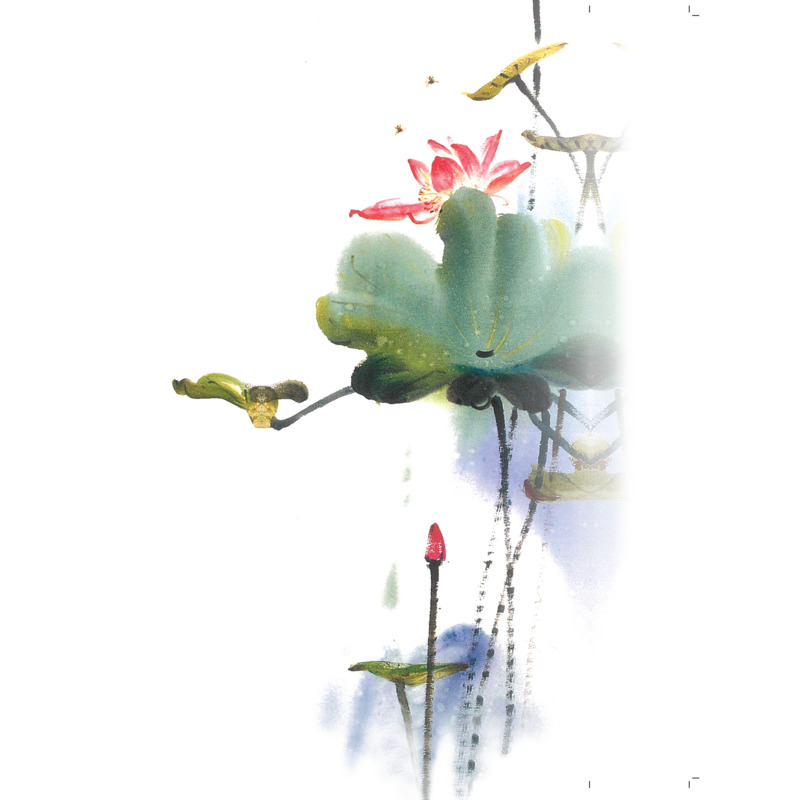 荷花古典茶香文化高清PNG透明及PSD装饰图案设计素材免费下载