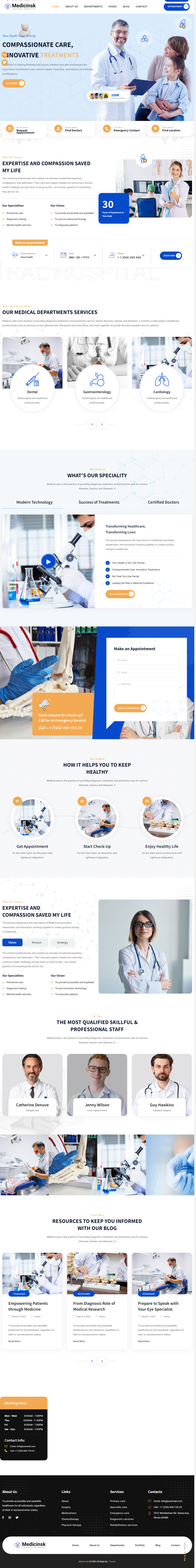 牙科口腔医院医院门户网站模板