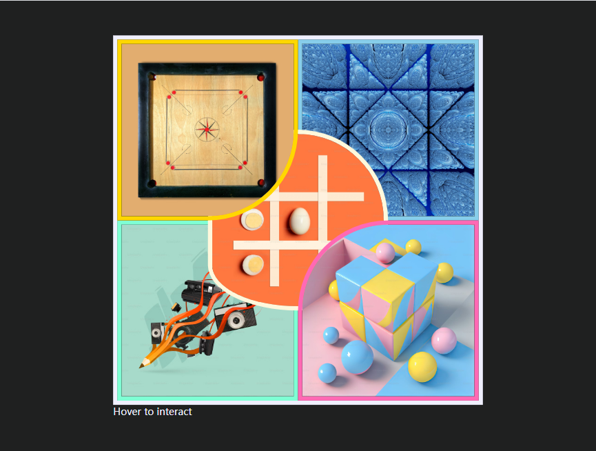 图片角拼图形画边框模板下载