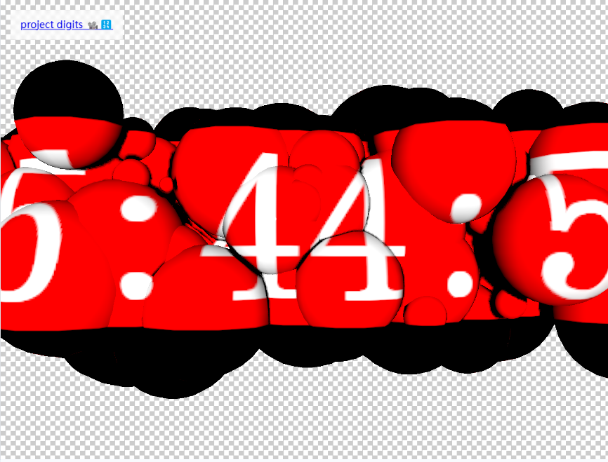黑红气泡时钟数字时钟设计