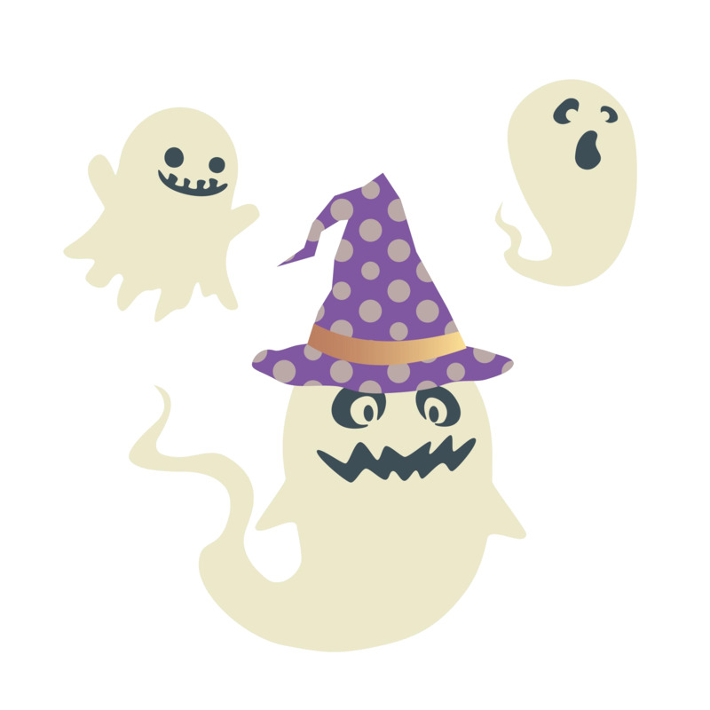 万圣节白色小怪高清PNG透明图片-节日设计素材免费下载
