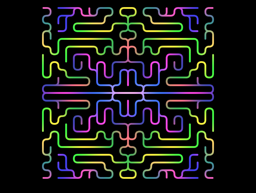 对称线条图形延伸动画设计