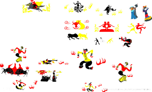 彝族元素中国风高清PNG透明装饰图片设计素材免费下载