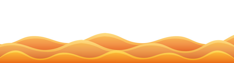 黄色波浪边框高清PNG透明装饰元素花纹设计素材免费下载