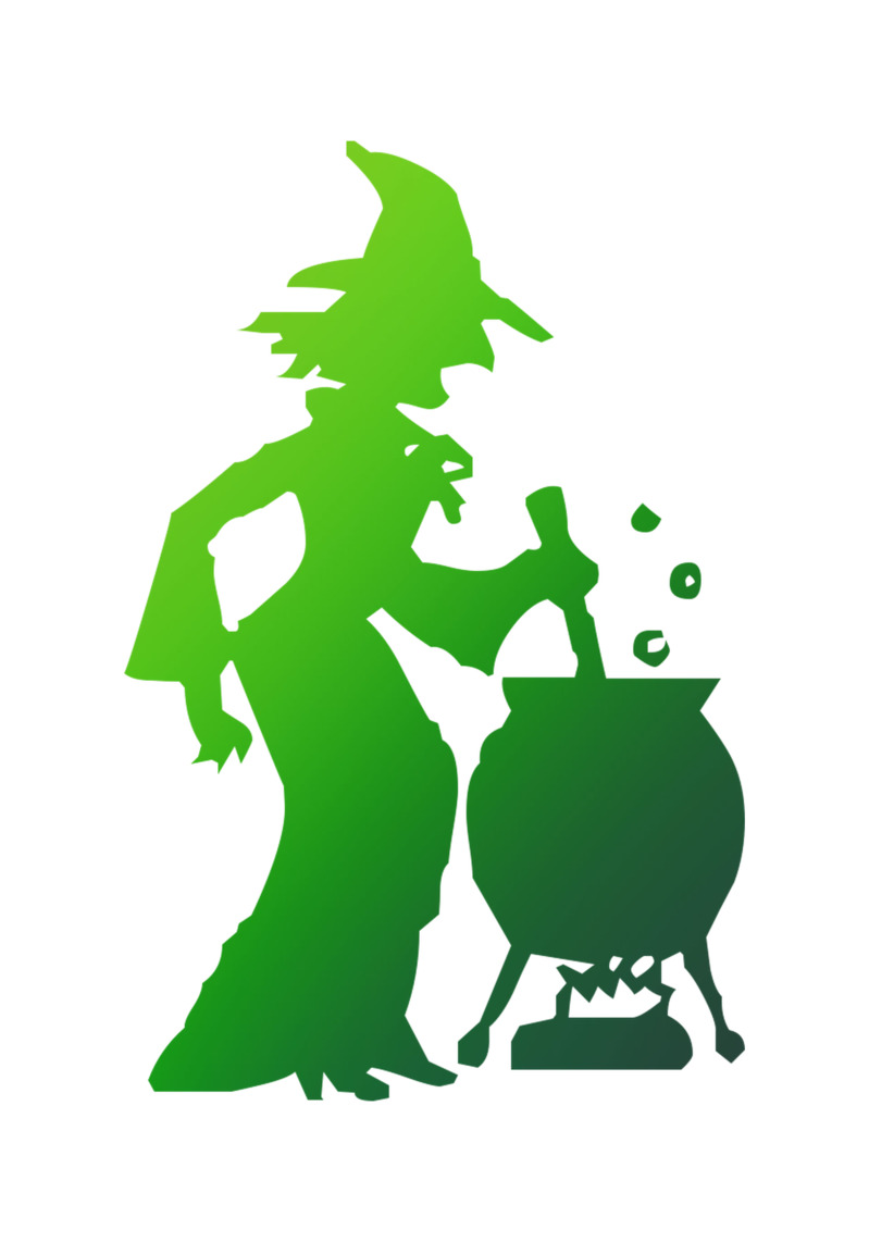 万圣节拿着扫把女巫51高清PNG透明节日设计素材免费下载