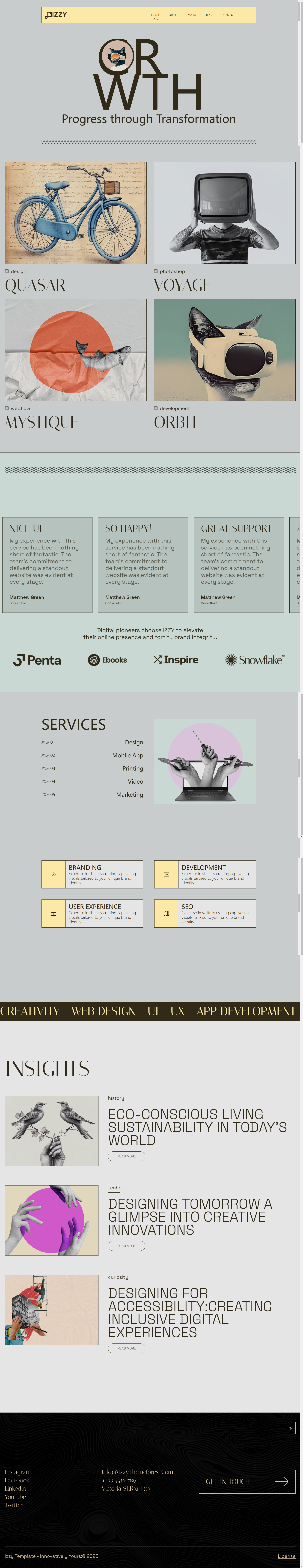 实用个人博客作品展示网页设计模板免费下载