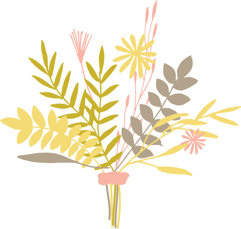手绘花束高清PNG透明装饰元素花纹设计素材免费下载