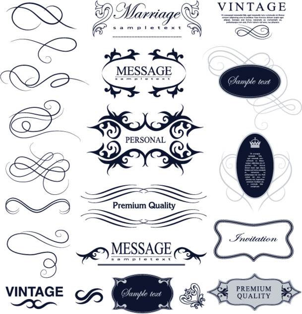 矢量欧式唯美花纹花边高清PNG透明装饰素材免费下载