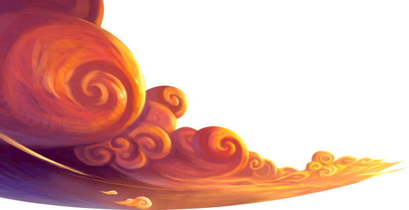 中国风水彩祥云元素高清PNG透明及PSD设计素材免费下载