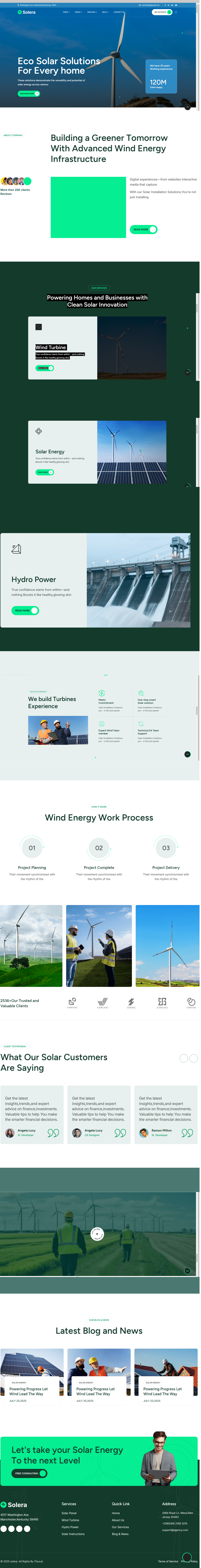 蓝色能源再生集团宣传网页模板