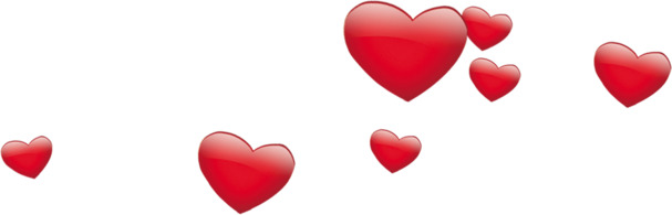 红色爱心飘扬高清PNG透明节日情人节设计素材免费下载