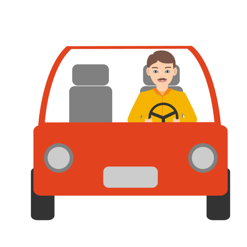 开车人物手绘卡通矢量图高清PNG透明AI素材免费下载