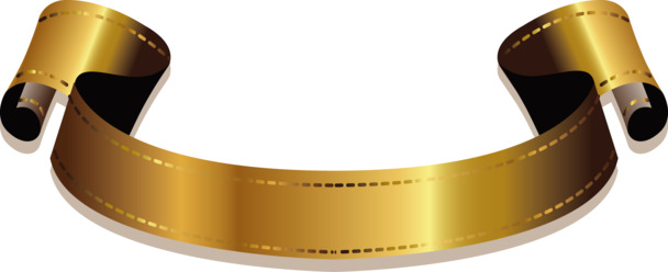 金色飘带矢量设计素材-高清PNG透明漂浮彩带AI格式免费下载